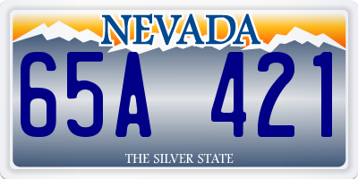 NV license plate 65A421