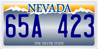 NV license plate 65A423