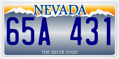 NV license plate 65A431