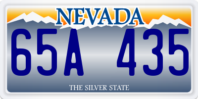NV license plate 65A435