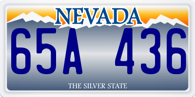 NV license plate 65A436