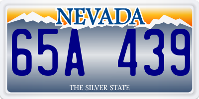 NV license plate 65A439
