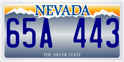 NV license plate 65A443