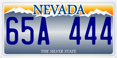NV license plate 65A444