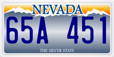 NV license plate 65A451