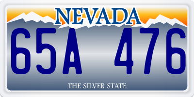NV license plate 65A476