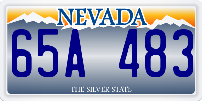 NV license plate 65A483