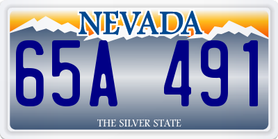 NV license plate 65A491