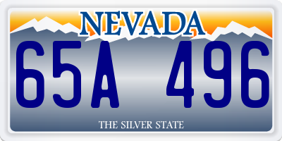 NV license plate 65A496