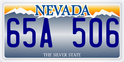 NV license plate 65A506