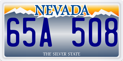 NV license plate 65A508