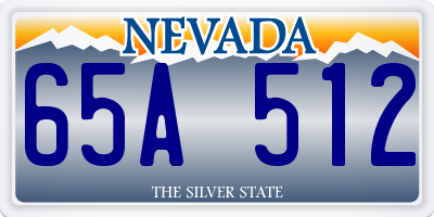 NV license plate 65A512