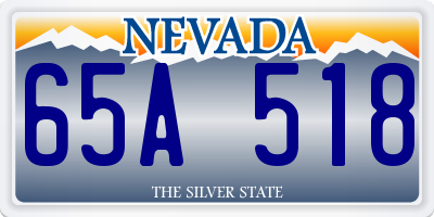 NV license plate 65A518