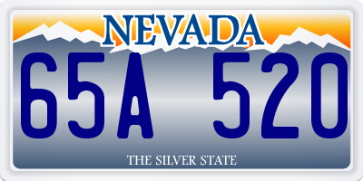 NV license plate 65A520