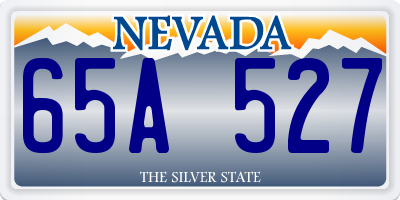 NV license plate 65A527