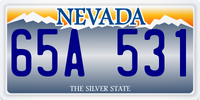 NV license plate 65A531