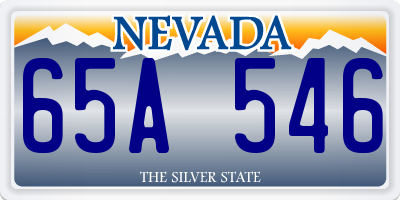 NV license plate 65A546