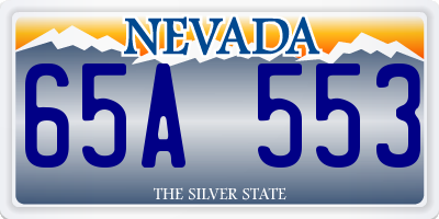 NV license plate 65A553