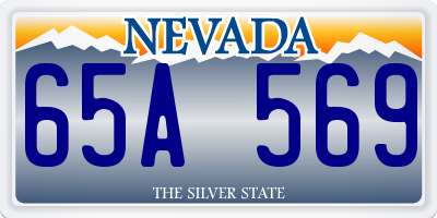 NV license plate 65A569