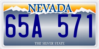 NV license plate 65A571