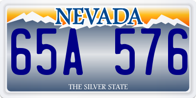 NV license plate 65A576