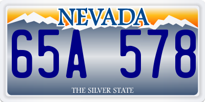 NV license plate 65A578