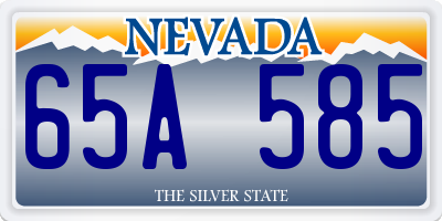 NV license plate 65A585