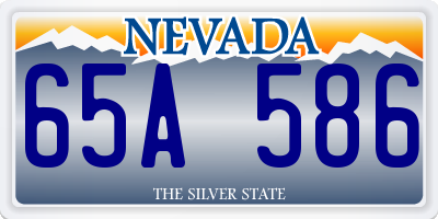 NV license plate 65A586