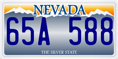 NV license plate 65A588