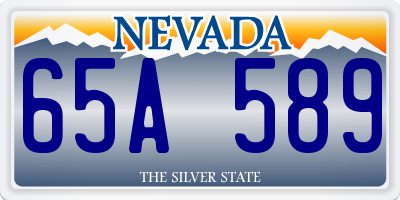 NV license plate 65A589