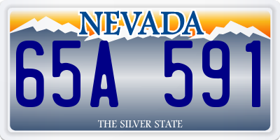 NV license plate 65A591