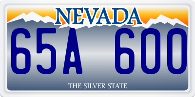 NV license plate 65A600