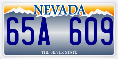 NV license plate 65A609