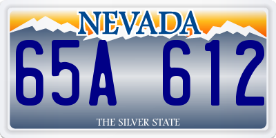 NV license plate 65A612