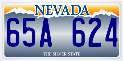 NV license plate 65A624