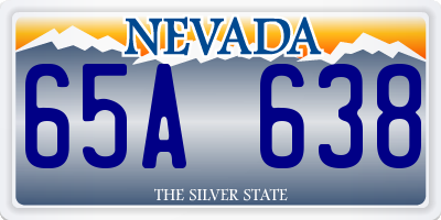 NV license plate 65A638