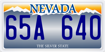 NV license plate 65A640