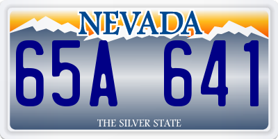 NV license plate 65A641