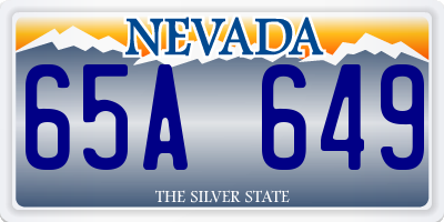 NV license plate 65A649