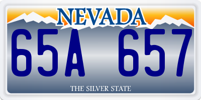 NV license plate 65A657