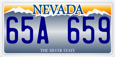 NV license plate 65A659