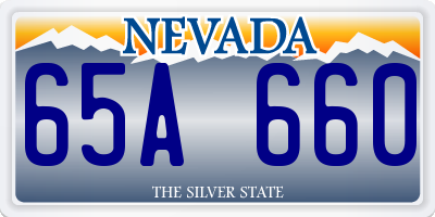 NV license plate 65A660