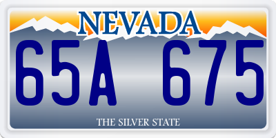 NV license plate 65A675