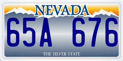 NV license plate 65A676