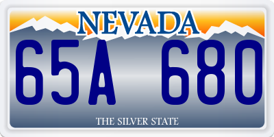 NV license plate 65A680