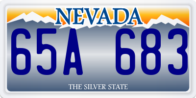 NV license plate 65A683