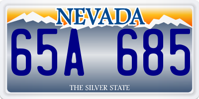 NV license plate 65A685