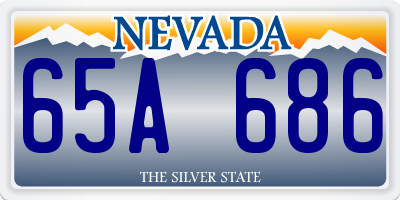 NV license plate 65A686