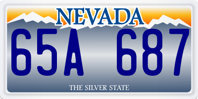 NV license plate 65A687