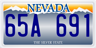 NV license plate 65A691